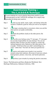 Page from the Systematic Stress Management book by the American Institute for Preventive Medicine. www.HealthyLife.com. All rights reserved.