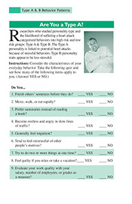 Page from the Systematic Stress Management book by the American Institute for Preventive Medicine. www.HealthyLife.com. All rights reserved.