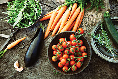 Variety of vegetables.