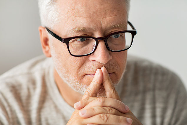 Image of man thinking.