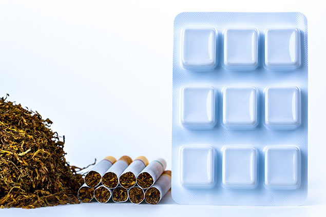 Image of nicotine gum to help stop smoking.