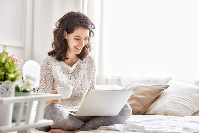 Image of women on computer.